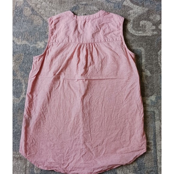 Linen Harve Benard Cottagecore Tank Blouse Womens M Sleeveless Pink - Picture 8 of 8